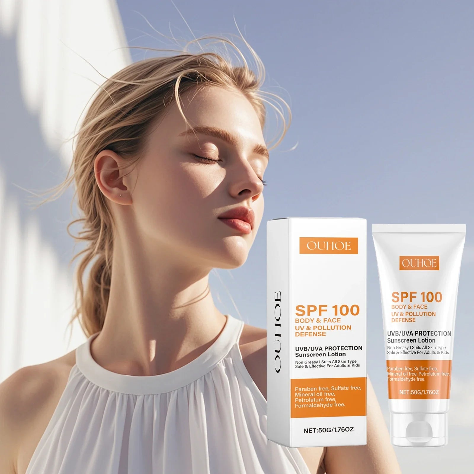 Quick Absorption SPF100 Hydrating Sunscreen Lotion Refreshing Sunscreen