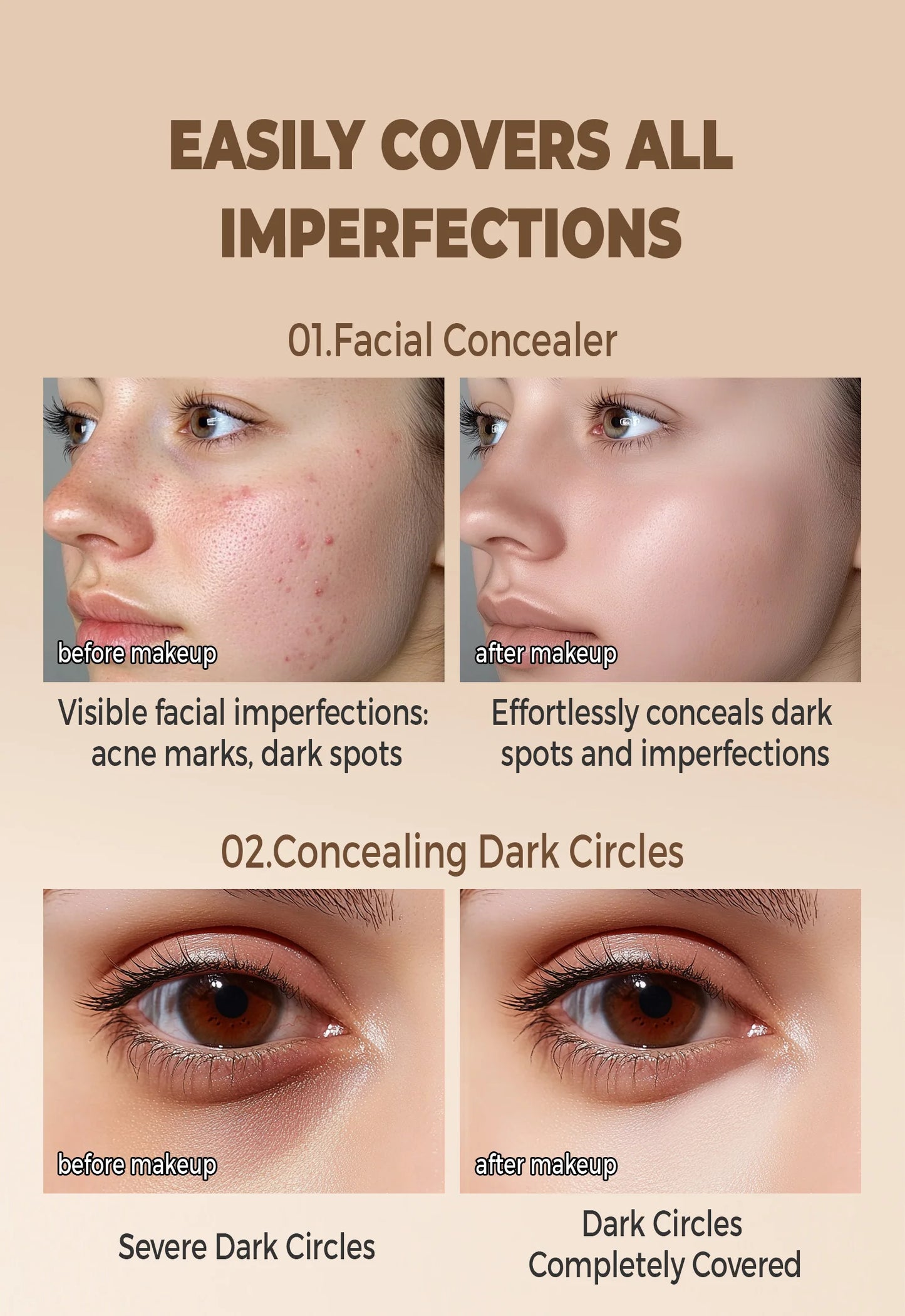 Hydrating Eye Brightening Concealer&Contour Cream