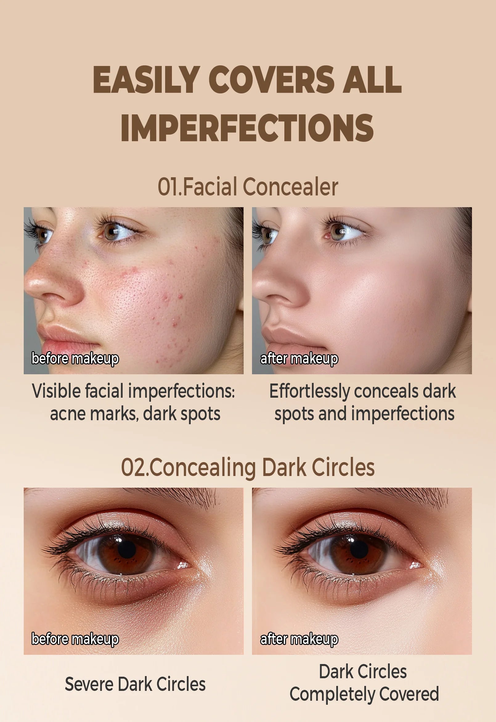 Hydrating Eye Brightening Concealer&Contour Cream