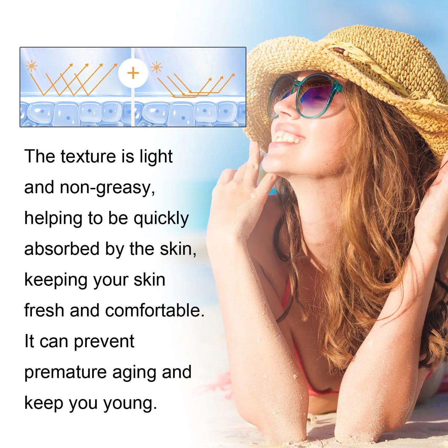 Quick Absorption SPF100 Hydrating Sunscreen Lotion Refreshing Sunscreen