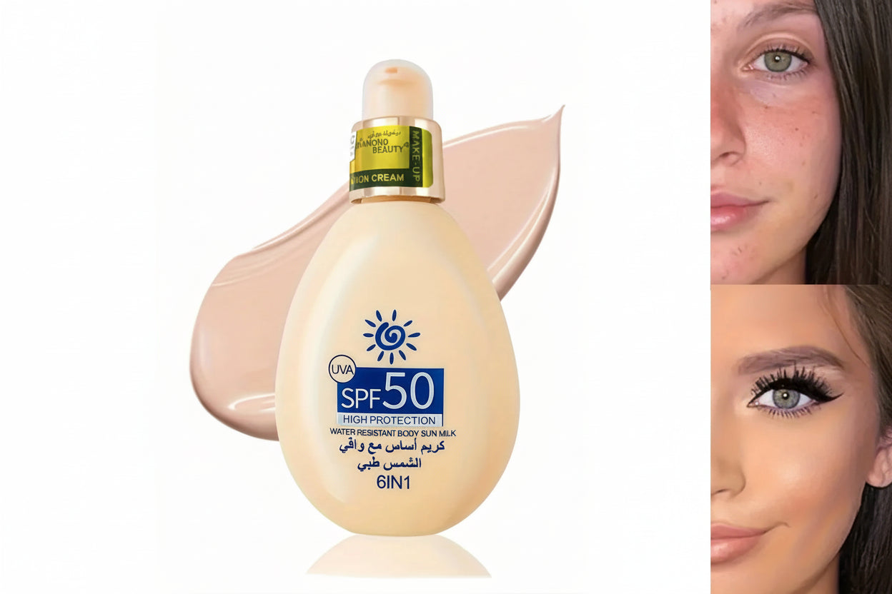 Sunscreen SPF 50 Face Body Isolation Female Sunscreen lotion 100ml Summer Outdoor liquid foundation Moisturizing Cream
