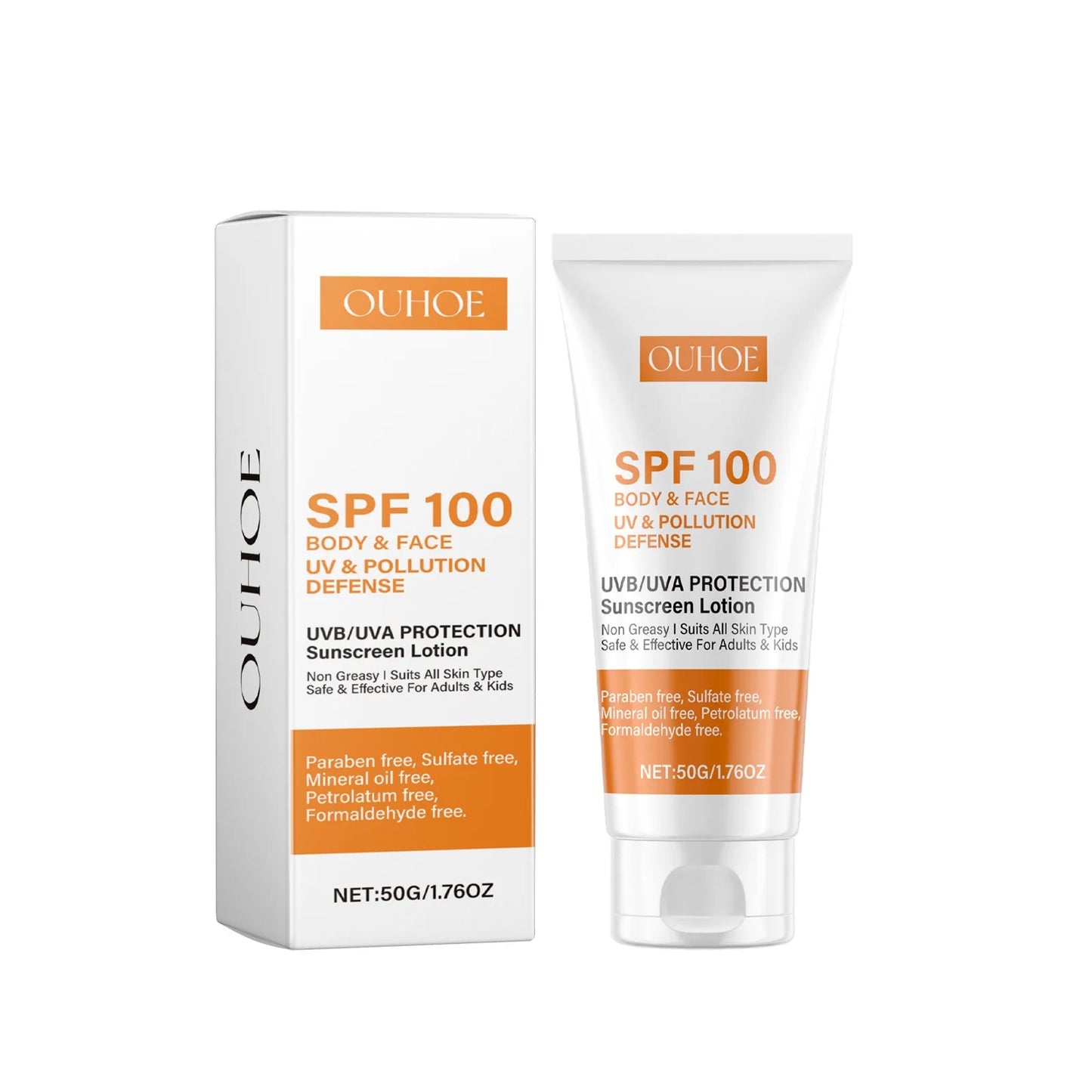 Quick Absorption SPF100 Hydrating Sunscreen Lotion Refreshing Sunscreen