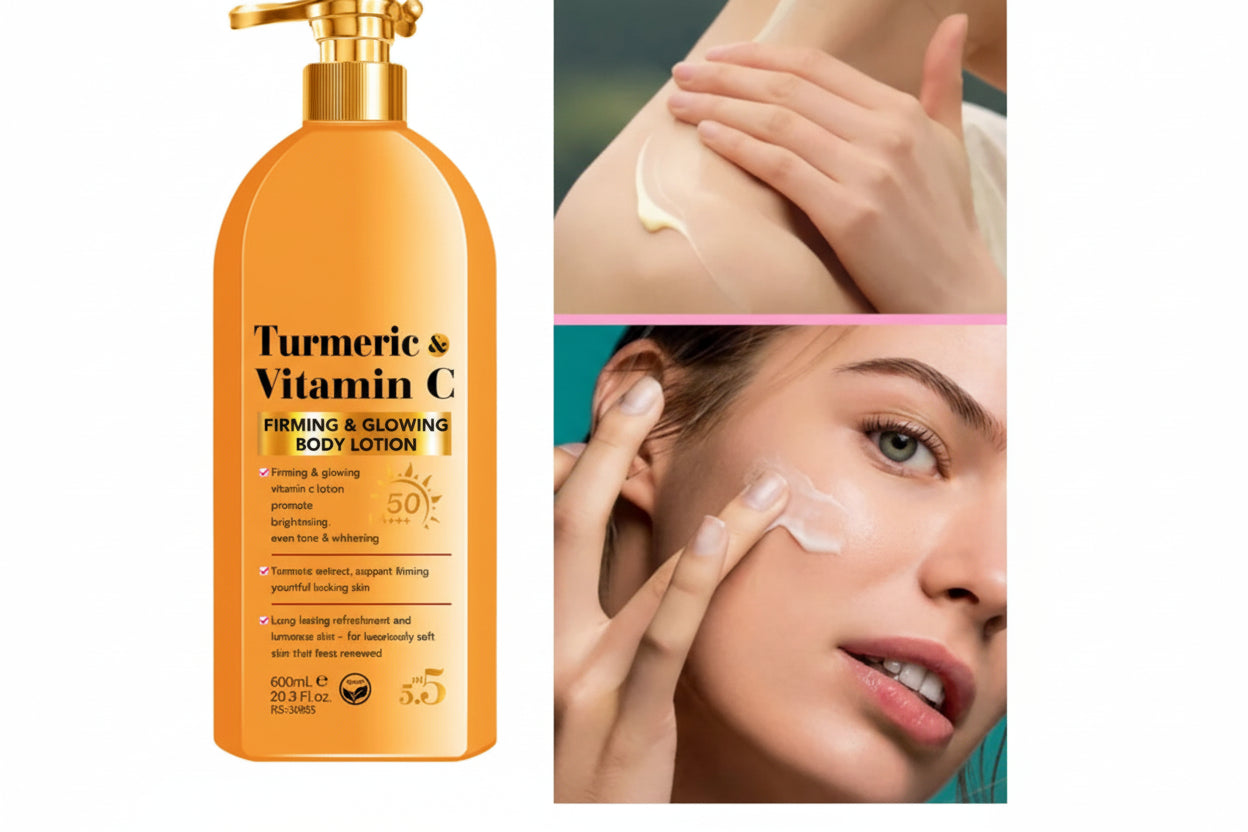 Turmeric VITAmin C Sun Cream SPF50 Body Lotion Sunscreen 2-in-1 Moisturizing Body Lotion Refreshing Moisturizing