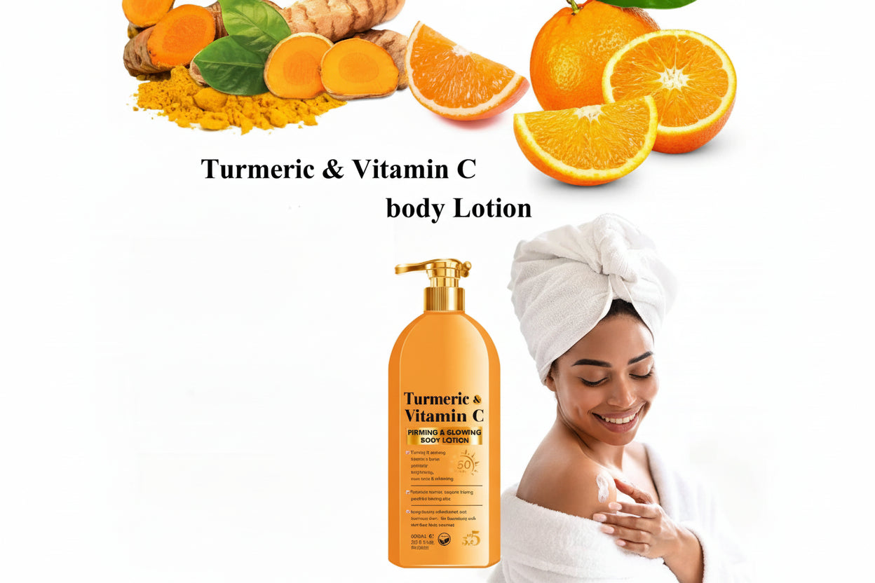 Turmeric VITAmin C Sun Cream SPF50 Body Lotion Sunscreen 2-in-1 Moisturizing Body Lotion Refreshing Moisturizing